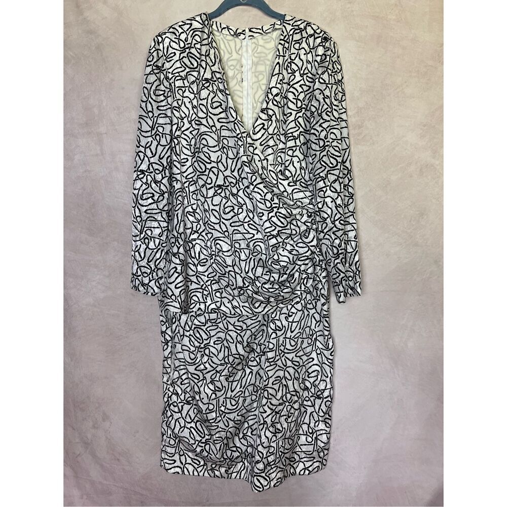 Vintage 1980s Abstract Plus Size Dress